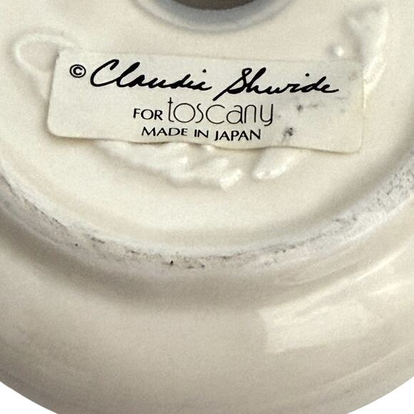 Minimalist Mid Century Claudia Shuride White Disk Toscany Salt & Pepper Shakers - Picture 5 of 5